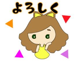 small girl (yellow fashion) sticker #15896373