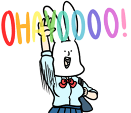 highschool girl "Rabbits" sticker #15896378