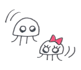 Jellyfish and friends of the sea sticker #15897573