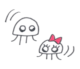 Jellyfish and friends of the sea sticker #15897573