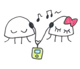 Jellyfish and friends of the sea sticker #15897575