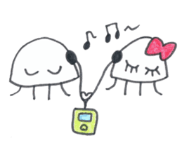 Jellyfish and friends of the sea sticker #15897575