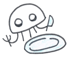 Jellyfish and friends of the sea sticker #15897576