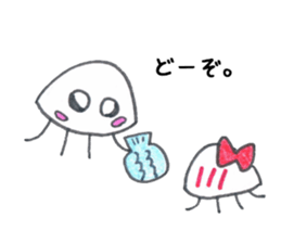 Jellyfish and friends of the sea sticker #15897580