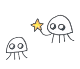 Jellyfish and friends of the sea sticker #15897586