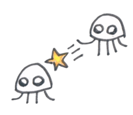 Jellyfish and friends of the sea sticker #15897587