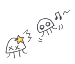 Jellyfish and friends of the sea sticker #15897588