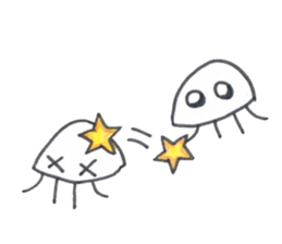 Jellyfish and friends of the sea sticker #15897589