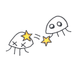 Jellyfish and friends of the sea sticker #15897589