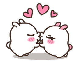 Cute Bunny Couple Ppoya & PpoPpo Ver.1 sticker #15897939