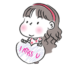 little girl talk sticker #15898095