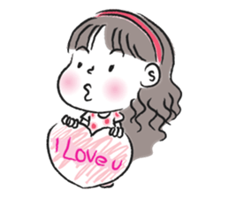 little girl talk sticker #15898110