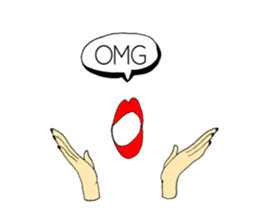 hands&mouth sticker #15898378