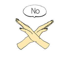 hands&mouth sticker #15898391