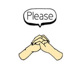 hands&mouth sticker #15898397