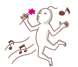 Sticker of White tights man sticker #15898542