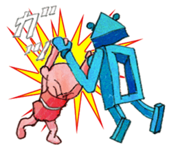 A pro wrestler Brother of red iron3 sticker #15901141