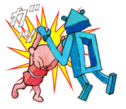 A pro wrestler Brother of red iron3 sticker #15901141