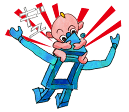 A pro wrestler Brother of red iron3 sticker #15901142