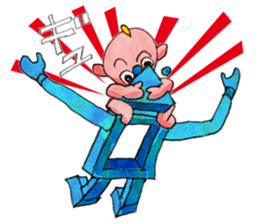 A pro wrestler Brother of red iron3 sticker #15901142