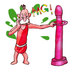 A pro wrestler Brother of red iron3 sticker #15901143