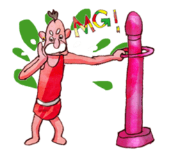 A pro wrestler Brother of red iron3 sticker #15901143