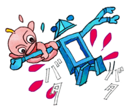 A pro wrestler Brother of red iron3 sticker #15901144