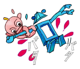 A pro wrestler Brother of red iron3 sticker #15901144