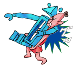 A pro wrestler Brother of red iron3 sticker #15901151