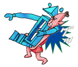 A pro wrestler Brother of red iron3 sticker #15901151