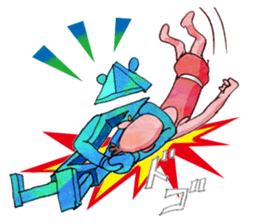 A pro wrestler Brother of red iron3 sticker #15901152