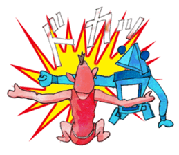 A pro wrestler Brother of red iron3 sticker #15901154