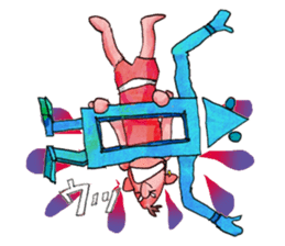 A pro wrestler Brother of red iron3 sticker #15901155