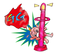 A pro wrestler Brother of red iron3 sticker #15901157