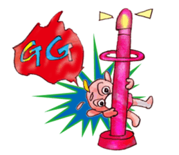 A pro wrestler Brother of red iron3 sticker #15901157