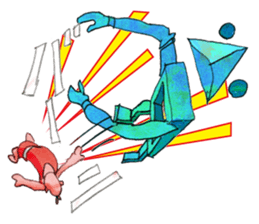 A pro wrestler Brother of red iron3 sticker #15901158