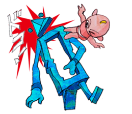 A pro wrestler Brother of red iron3 sticker #15901160