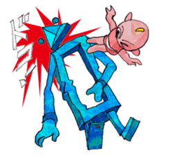 A pro wrestler Brother of red iron3 sticker #15901160