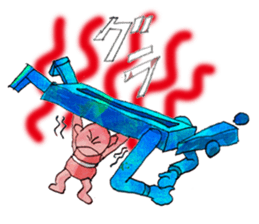 A pro wrestler Brother of red iron3 sticker #15901161