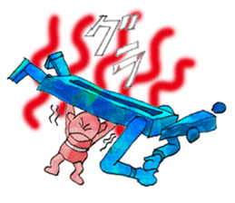 A pro wrestler Brother of red iron3 sticker #15901161