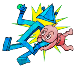 A pro wrestler Brother of red iron3 sticker #15901163