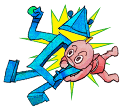 A pro wrestler Brother of red iron3 sticker #15901163