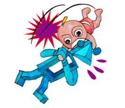 A pro wrestler Brother of red iron3 sticker #15901164