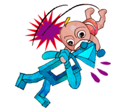 A pro wrestler Brother of red iron3 sticker #15901164