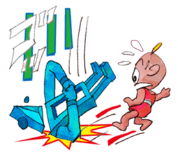 A pro wrestler Brother of red iron3 sticker #15901166