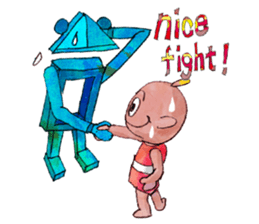 A pro wrestler Brother of red iron3 sticker #15901167