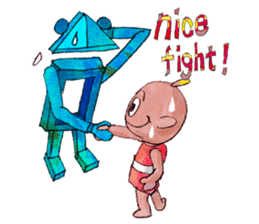 A pro wrestler Brother of red iron3 sticker #15901167