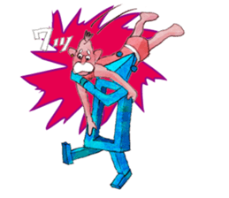 A pro wrestler Brother of red iron3 sticker #15901169