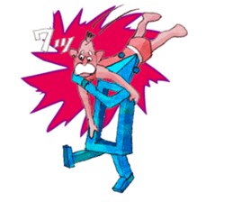 A pro wrestler Brother of red iron3 sticker #15901169