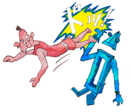 A pro wrestler Brother of red iron3 sticker #15901170